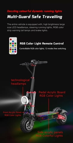 Електрически скутер/тротинетка със седалка BOYUEDA S5 6000W 38AH - снимка 6