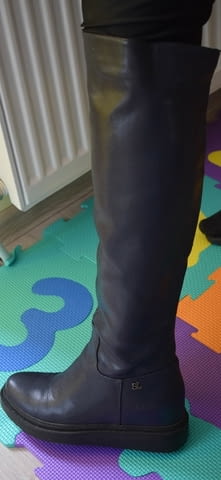 Дамски зимни високи ботуши Есен/Зима, Елегантен, Тъмно син - град Самоков | Дамски Обувки - снимка 2