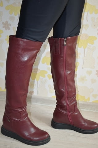 Дамски зимни високи ботуши Есен/Зима, Елегантен, Тъмно син - град Самоков | Дамски Обувки - снимка 6