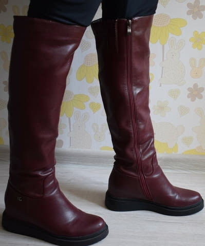 Дамски зимни високи ботуши Есен/Зима, Елегантен, Тъмно син - град Самоков | Дамски Обувки - снимка 7