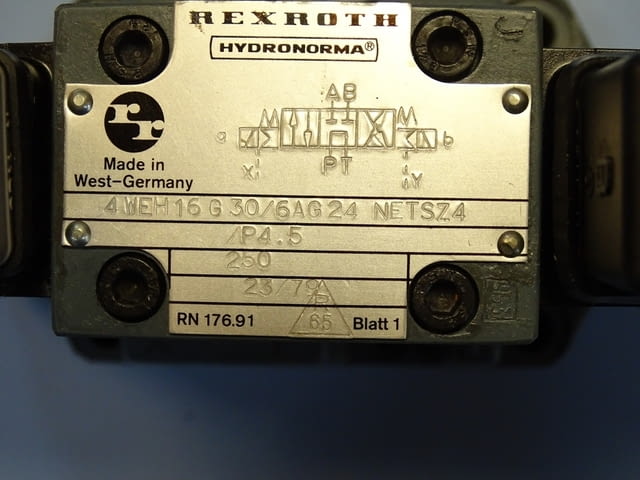 Хидравличен разпределител Rexroth 4 WEH 16 G 30/6AG 24 NETSZ4 250Bar 24VDC - снимка 2