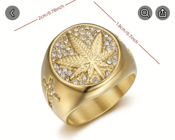 Пръстен Голд Кленов лист Злато, Unisex, Циpĸoн - град Монтана | Пръстени - снимка 7