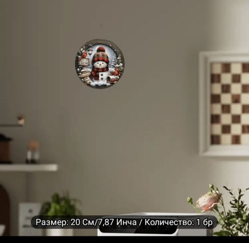 Декорация Снежен човек - city of Montana | Paintings - снимка 4