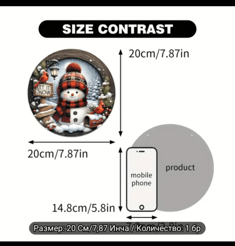 Декорация Снежен човек - city of Montana | Paintings - снимка 5