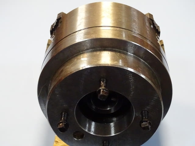 Клинозатегателен патронник Ф 200mm Bison 3-jaw power chuck+фланец - снимка 7