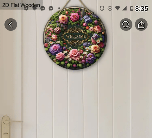 Декоративен знак Цветен венец нов - city of Montana | Paintings - снимка 2