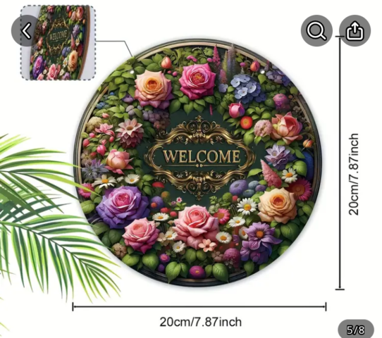 Декоративен знак Цветен венец нов - city of Montana | Paintings - снимка 4