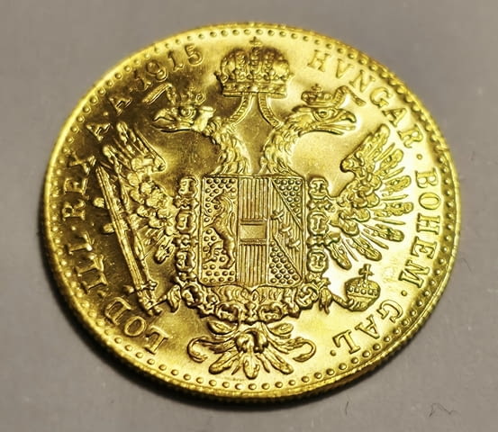 Златна монета 1 Австрийски дукат-3.49 гр., град Горна Оряховица | Колиета / Синджири / Медальони - снимка 2