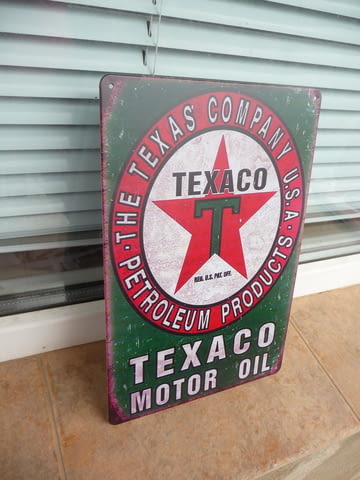 Метална табела Taxaco моторно масло петролни продукти бензин дизел - снимка 2