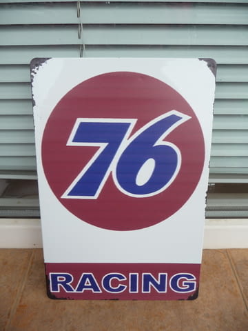 Метална табела 76 бензиностанции качествено гориво състезание писта бензин дизел - снимка 1