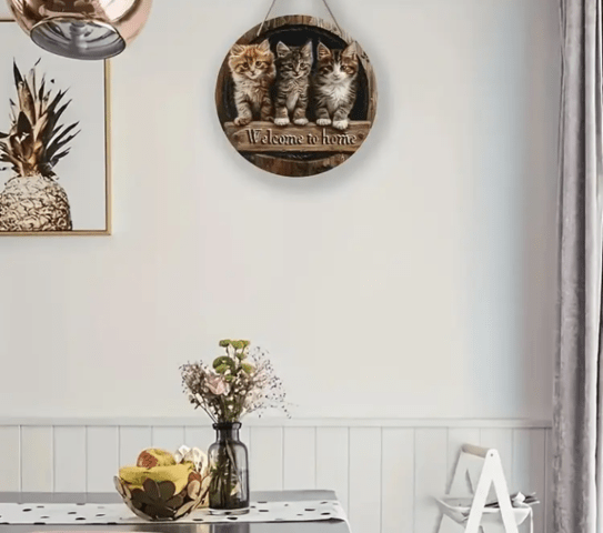 Приветстваща декорация Трите котета - city of Montana | Paintings - снимка 4