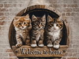 Приветстваща декорация Трите котета