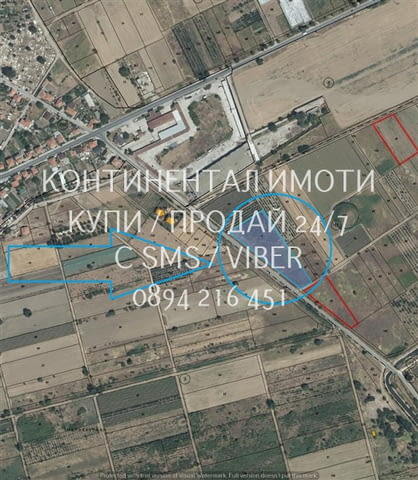 Код 63007. Поземлен имот 7200м2 /нива, кат. 5-та/ на 200м от къщите на с Йоаким Груево с 150м лице н - снимка 2