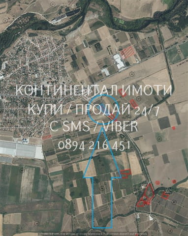 Код 63007. Поземлен имот 7200м2 /нива, кат. 5-та/ на 200м от къщите на с Йоаким Груево с 150м лице н - снимка 3