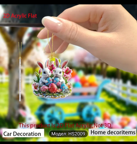 Бели зайчета с великденски яйца - city of Montana | Icons - снимка 4