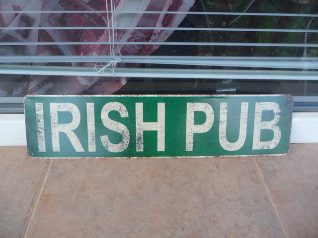 Метална табела Ирландски пъб бира уиски алкохол Ирландия бар Irish Pub - снимка 1