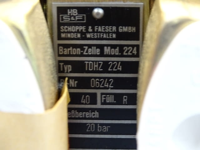 Диференциален манометър Schopper& Faeser Typ TDA 370 0-20Bar, град Пловдив - снимка 4