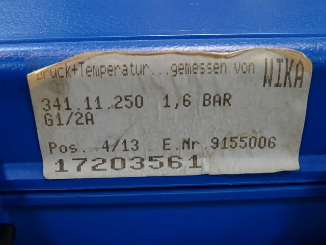 Образцов манометър WIKA 341.11.250 (0-1.6)Bar precision test pressure gauge - снимка 6