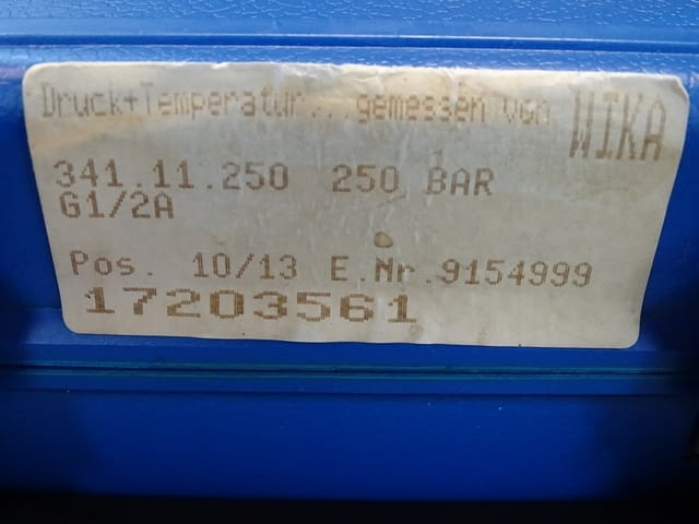 Образцов манометър WIKA 341.11.250 (0-250)Bar precision test pressure gauge - снимка 7