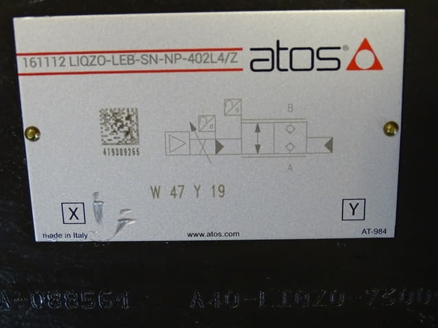 Хидравличен пропорционален клапан ATOS 161112 LIQZO-LEB-SN-NP-402L4/Z - снимка 6