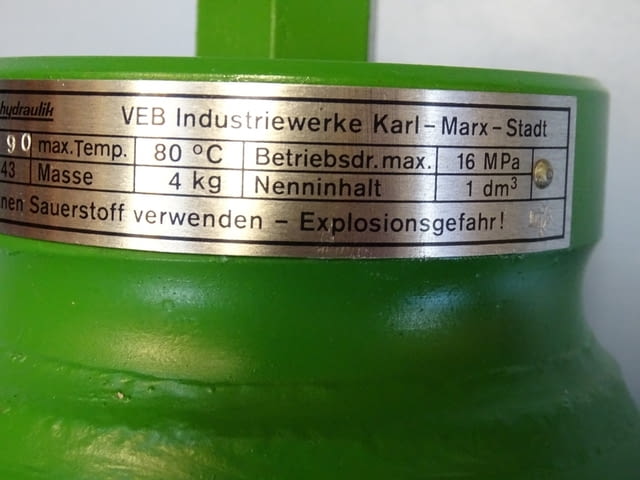 Хидроакумулатор Orsta Hydraulic 1/16 TGL 10843 Diaphragm Accumulator 160Bar 1L - снимка 5