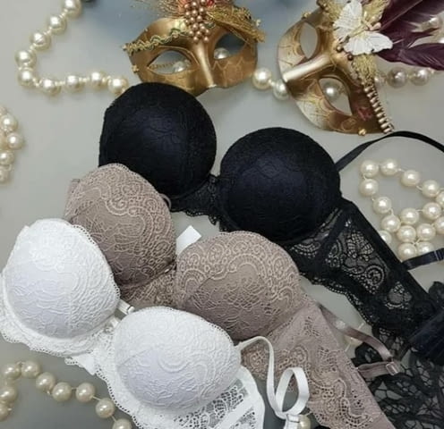 Lormar 65B, 70B, 75B, 80B супер пуш-ап сутиен +2РАЗМЕРА вградени подплънки Лормар бриджитка дантела - снимка 5