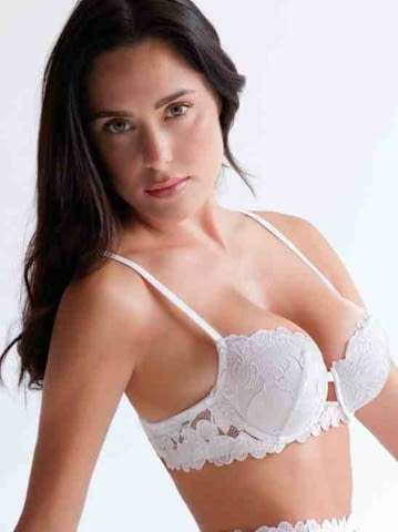 Love&bra 80D, 85D, 90D, 95D, 100D черен, телесен италиански дантелен сутиен голям размер балконет - снимка 5