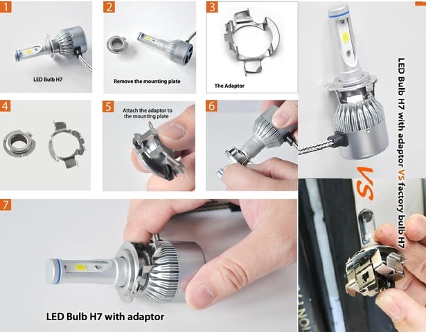 Преходници/адаптери за ЛЕД/LED диодни крушки за H7, град Разград | Аксесоари / Консумативи - снимка 7