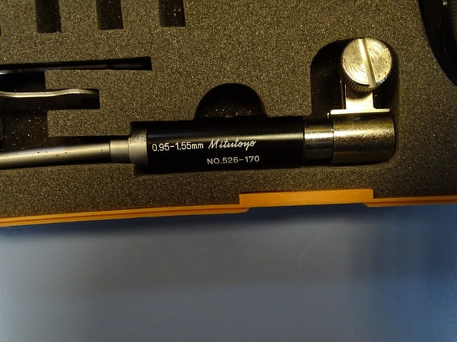Вътромер 2-точков Mitutoyo 526-173 2-point Inside Measuring Instrument 0.95-1.55mm - снимка 7