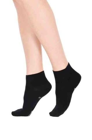 3чифта Pompea 35-38, 39-42, 43-46 италиански черни къси памучни чорапи спортни къси чорапи Помпеа - снимка 1