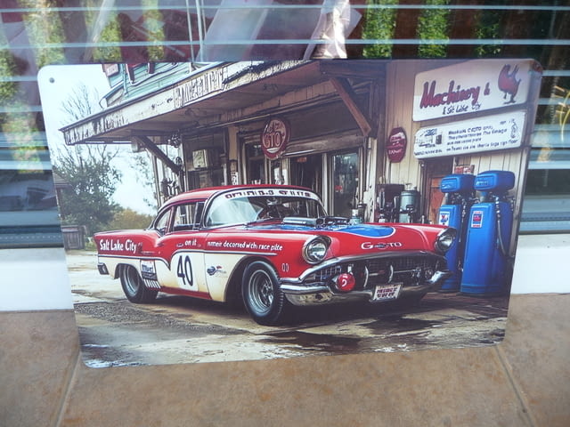 Метална табела кола Американски автомобил ретро спортен надписи красива - снимка 1