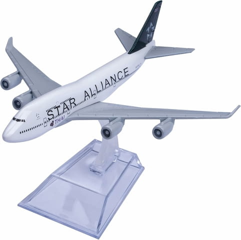 Boeing 747 самолет модел макет Star Alliance Thai полети самолети пътнически - снимка 5