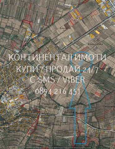 Код 63057. Поземлен имот 2600м2 с правилна форма, лице 30м, с пряк достъп на около 300м от шосето пр - снимка 3