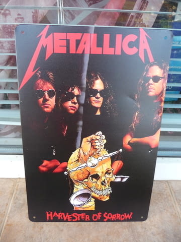 Метална табела музика Metallica хеви метъл рок балада траш череп - снимка 1
