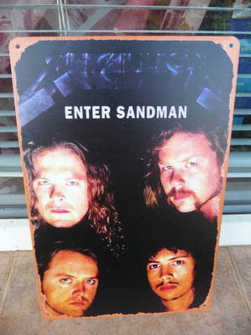 Метална табела музика Metallica Enter Sedman Метъл група албум хитове фен тежка - снимка 1