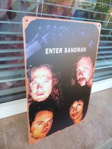 Метална табела музика Metallica Enter Sedman Метъл група албум хитове фен тежка - снимка 2