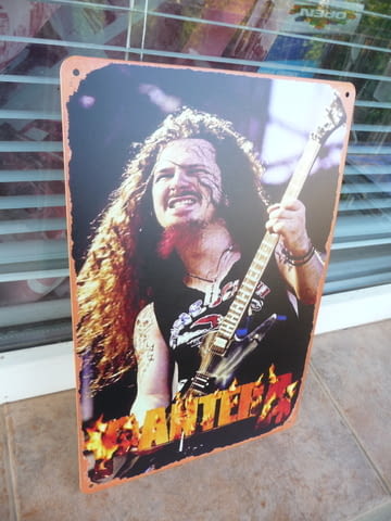 Метална табела музика Pantera Dimebag Darrell метъл китара китарист на живо концерт - снимка 2