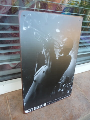 Метална табела музика Dizzy Gillespie джаз музикант тромпет бибоп - снимка 2