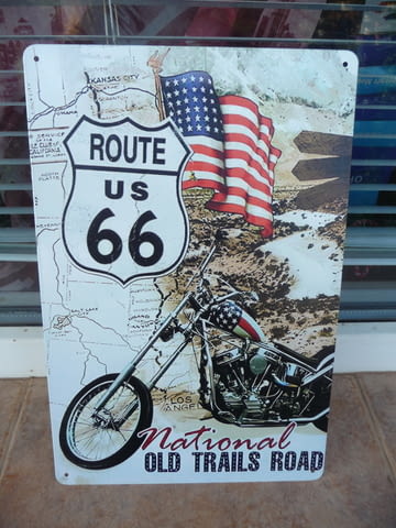 Метална табела мотор Route 66 магистралата Америка каране свобода - снимка 1