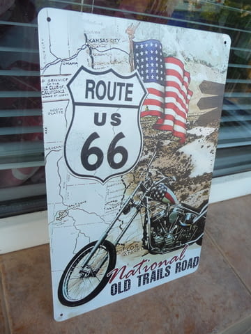 Метална табела мотор Route 66 магистралата Америка каране свобода - снимка 2