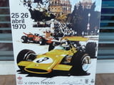Метална табела кола Barcelona 1970 рали формула 1 състезание SEAT екип скорост гуми