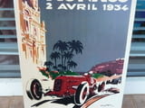 Метална табела кола Monaco 1934 рали формула 1 Gran Prix ретро спортни автомобили