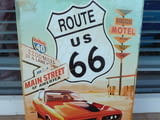 Метална табела кола Route 66 US Щатите магистралата крайпътно заведение реклами