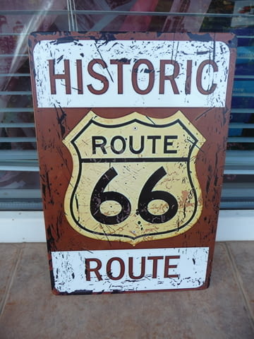 Метална табела Route 66 Historic Историческата магистрала пътят към успеха - снимка 1