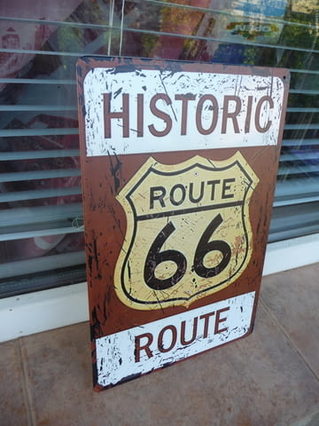 Метална табела Route 66 Historic Историческата магистрала пътят към успеха - снимка 2