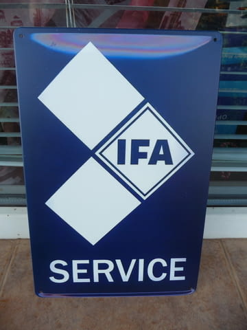 Метална табела камион IFA сервиз камиони коли товари ГДР DDR легенда соц ифа - снимка 1