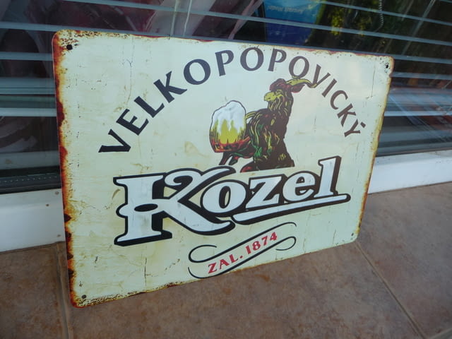 Метална табела бира Kozel чешка рецепта пивоварна пиво Чехия, city of Radomir - снимка 2