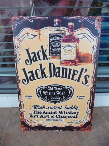 Метална табела Jack Daniel's бутилки уиски реклама Джак Даниелс лед наздраве бар - снимка 1