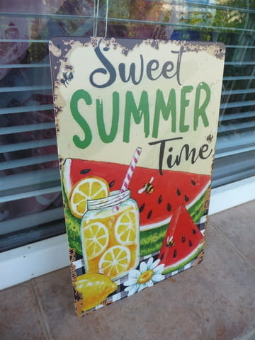 Метална табела Страхотно лято диня лимонов сок лед забавления - снимка 2
