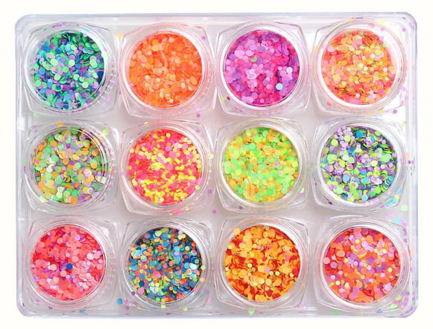 Комплект конфети за маникюр - 12 кутийки - град София | Комплекти / Лотове - снимка 1